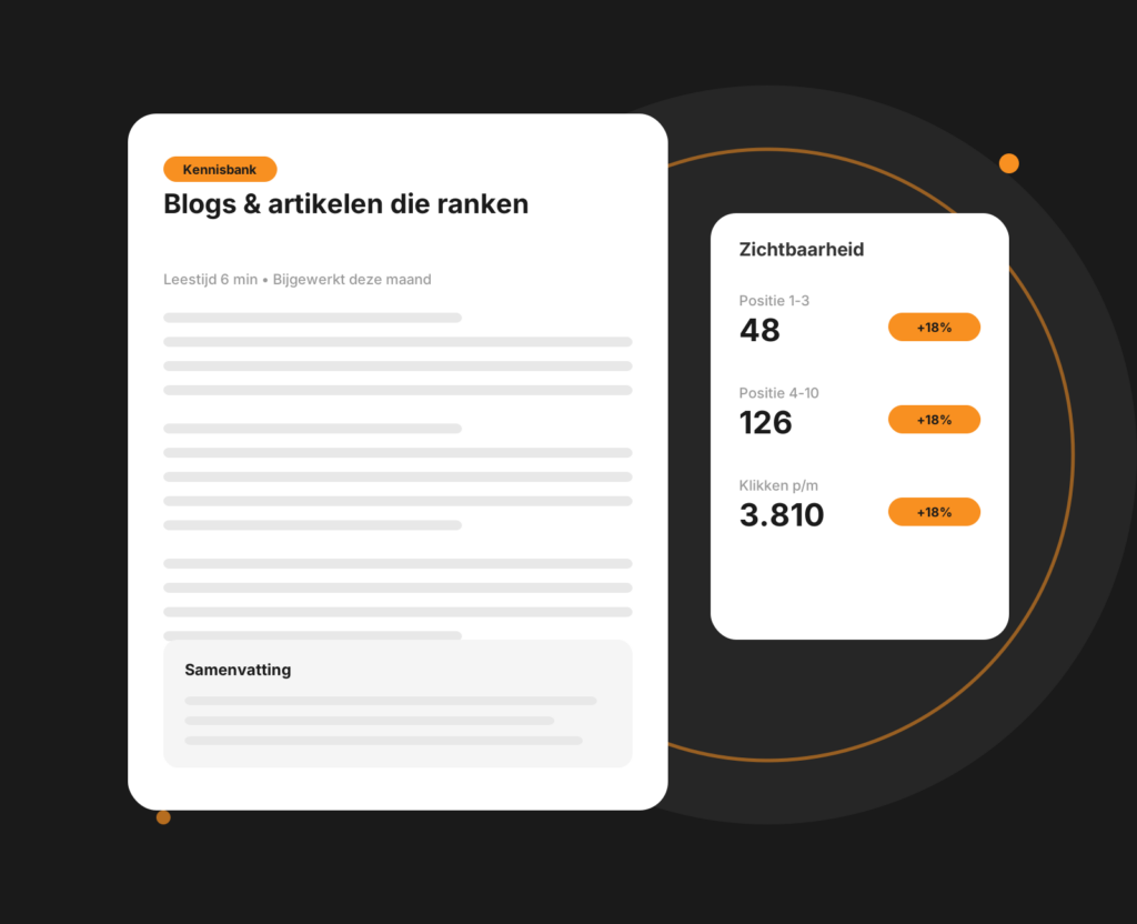 Tablet-mockup van een blogpagina met artikelen en kopafbeeldingen